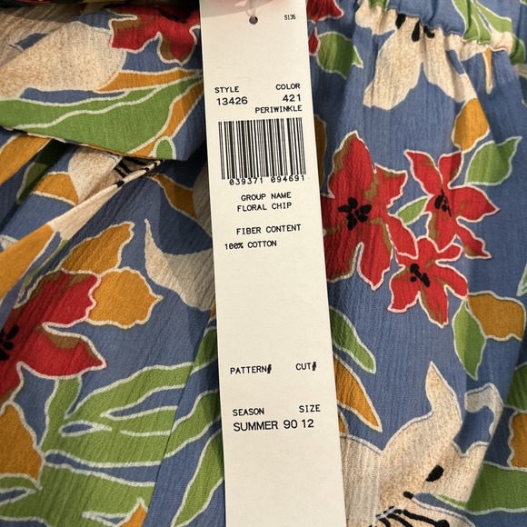 Vintage Chaus Women 2Pc Jacket & Skirt Floral Chip 100% Cotton Gauze Size 12 NOS - Picture 15 of 16